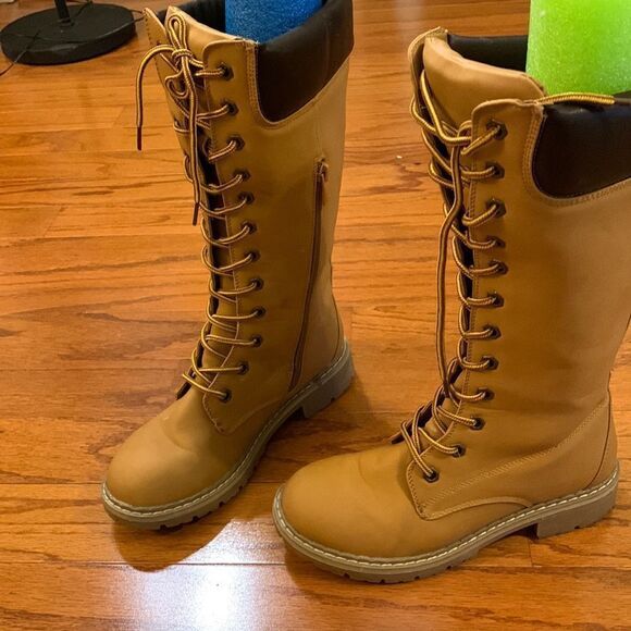 Forever Lace up 6.5 knee boots - Picture 3 of 12